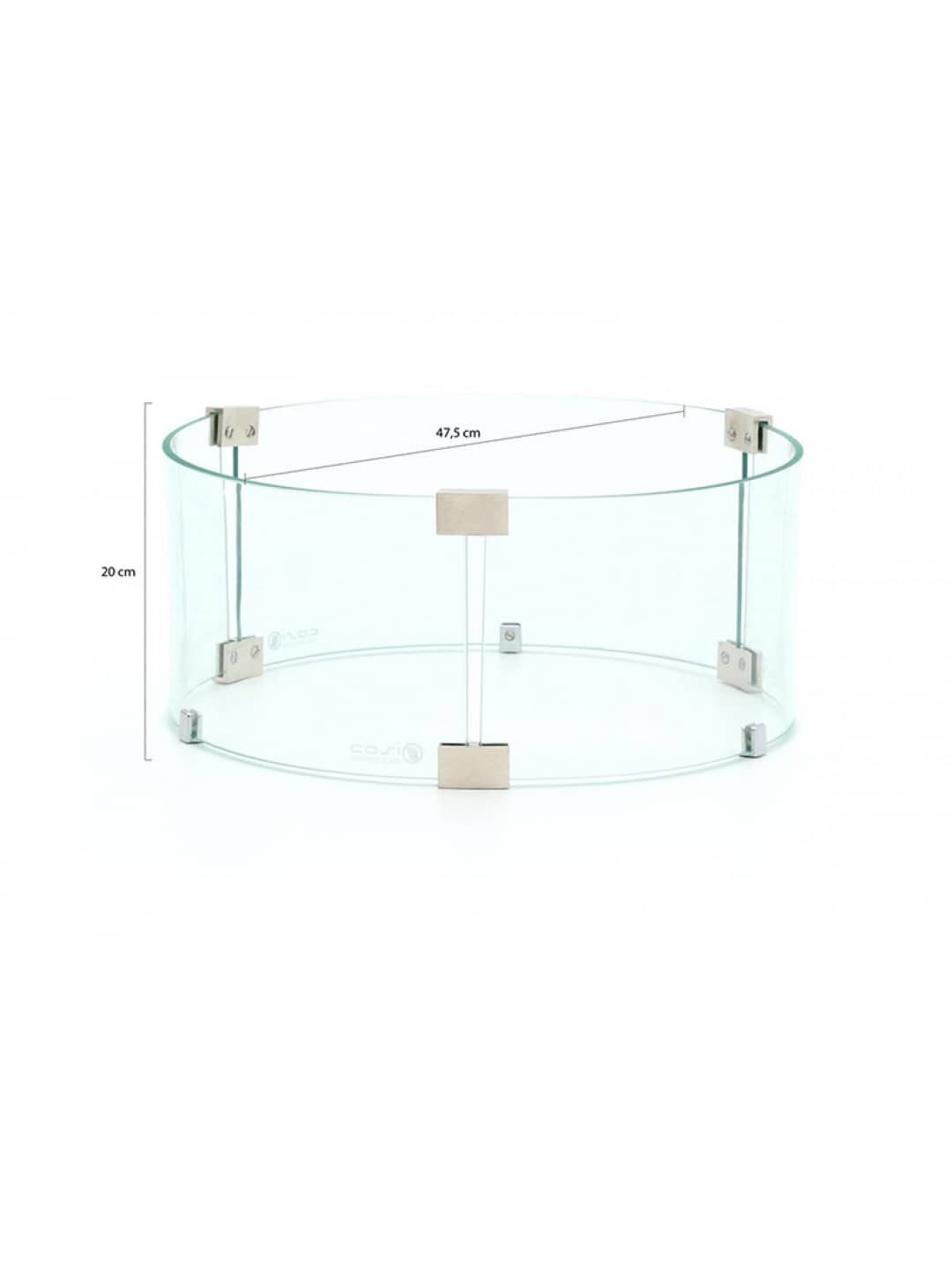 Розміри захисного скла Cosi round glass set L