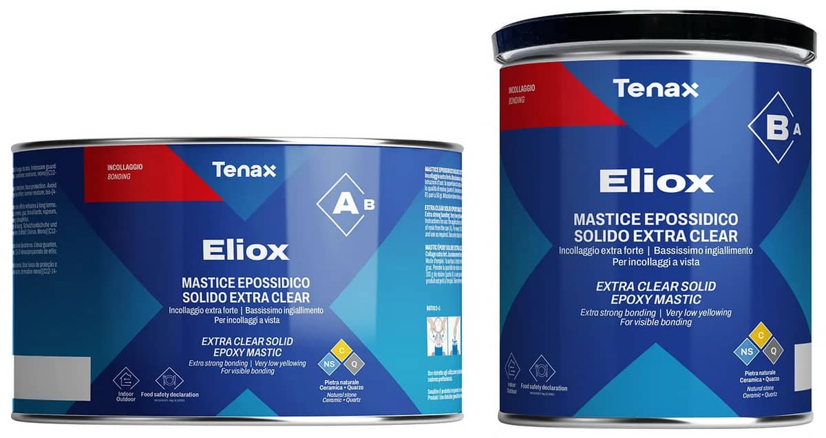 Клей епоксидний Tenax Eliox A B 1,5+0,75 л для склеювання мармуру та граніту Клей епоксидний Tenax Eliox A B 1,5+0,75 л для склеювання мармуру та граніту