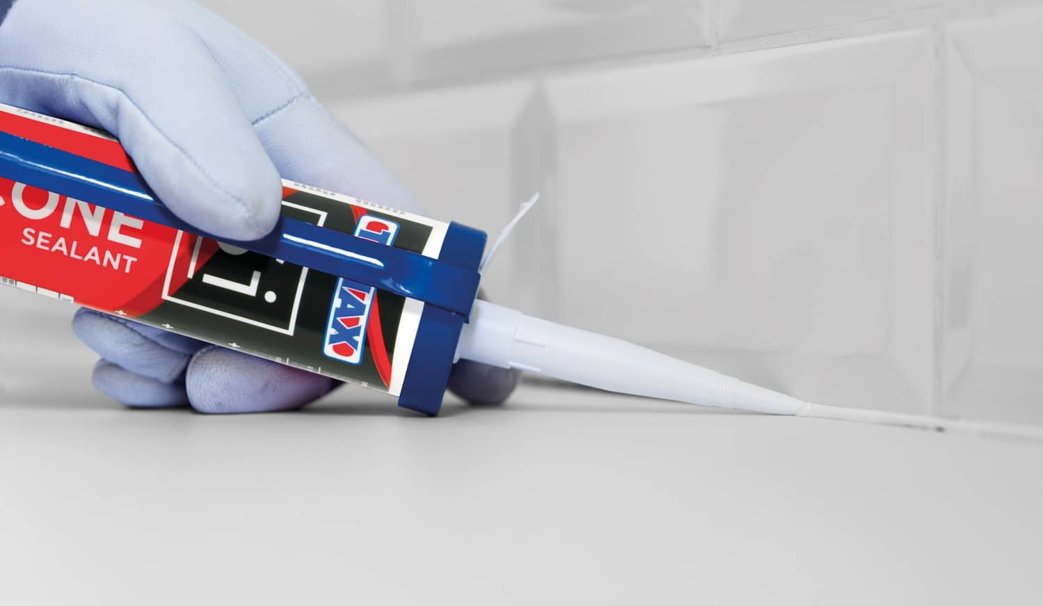 Силіконовий герметик Tenax Silicone Si сірий 0,3л для білого мармуру