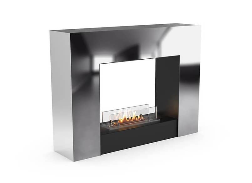Біокамін на основу Gloss Fire Edison-m3-D300 з нержавіючої сталі і прозорим склом