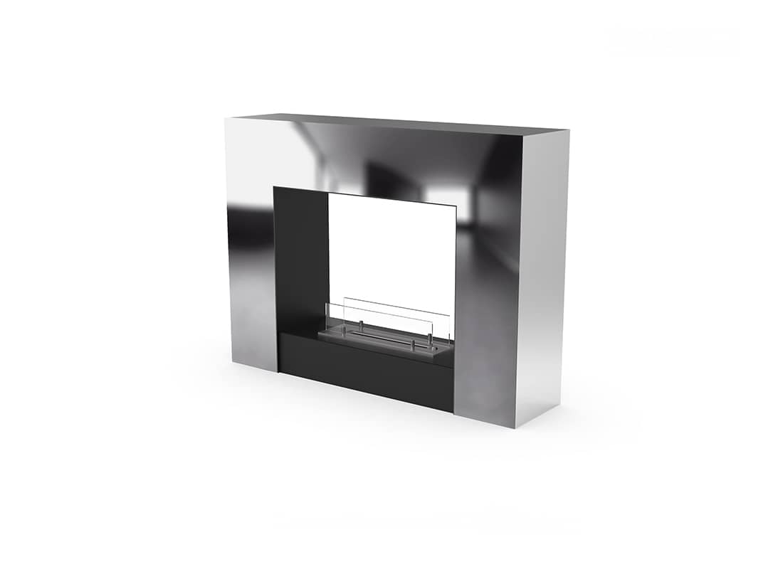 Біокамін на основу Gloss Fire Edison-m3-D400 в металевому каркасі