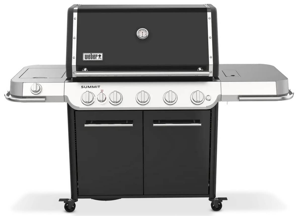 Газовий гриль Weber Summit E, чорний з боковими поличками Газовий гриль Weber Summit E, чорний з боковими поличками