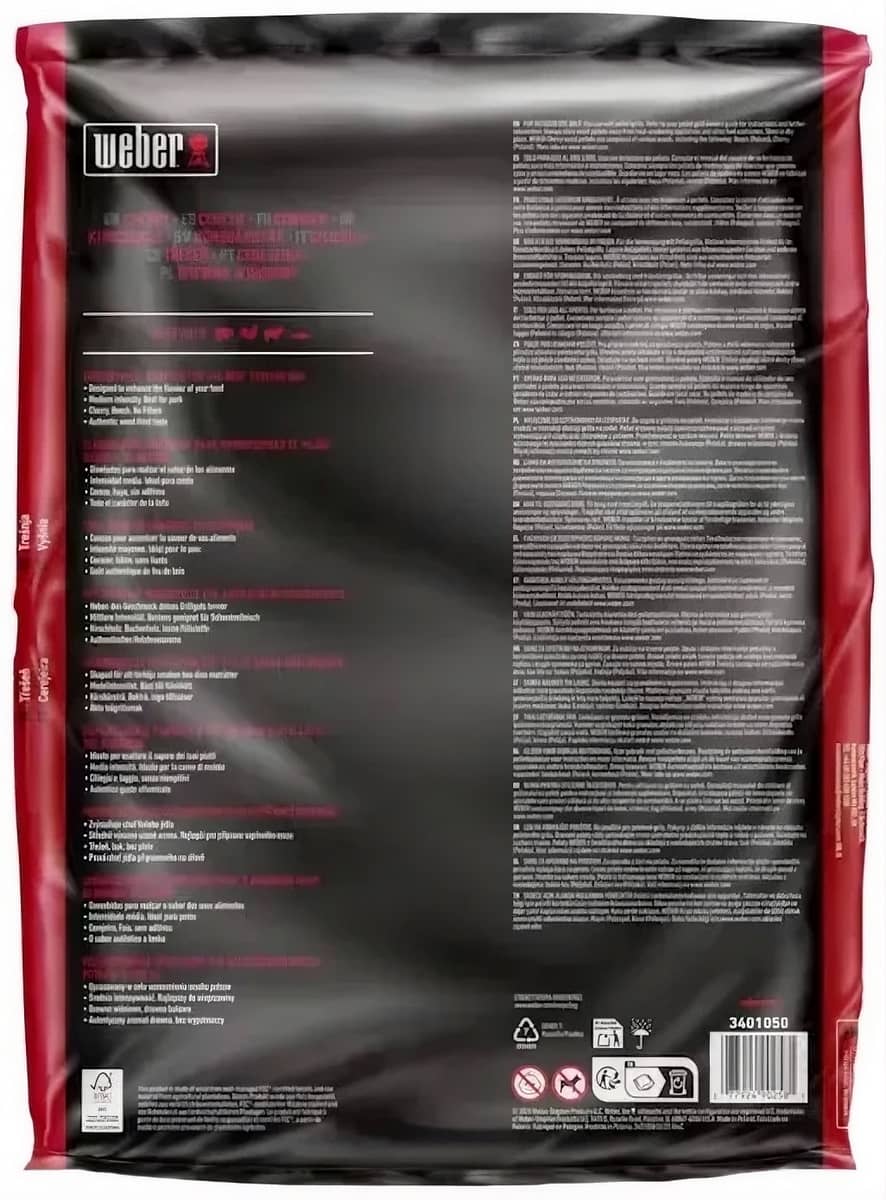 Пелети для гриля Weber Cherry FSC (вишня), 8 кг Пелети для гриля Weber Cherry FSC (вишня), 8 кг