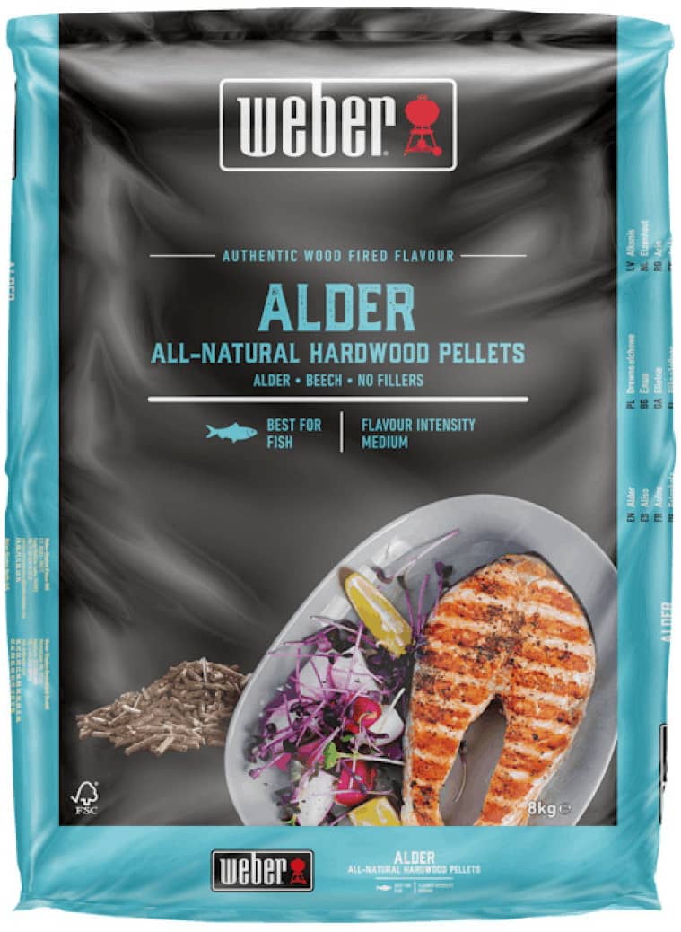 Деревні пелети Weber Alder FSC з вільхи, 8 кг Деревні пелети Weber Alder FSC з вільхи, 8 кг