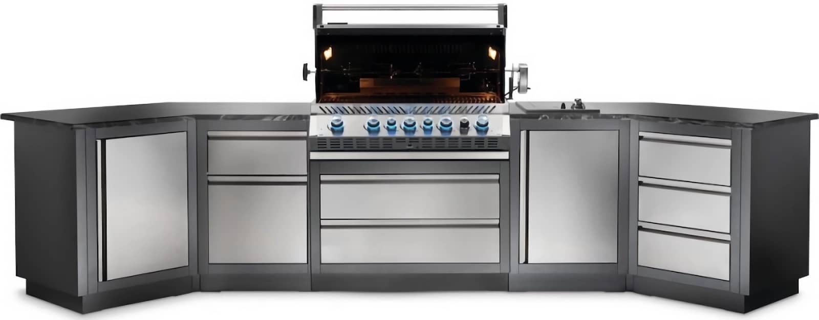 Вулична кухня Napoleon Oasis 400 с грилем Bipro 665 з відкритою кришкою Вулична кухня Napoleon Oasis 400 с грилем Bipro 665 з відкритою кришкою