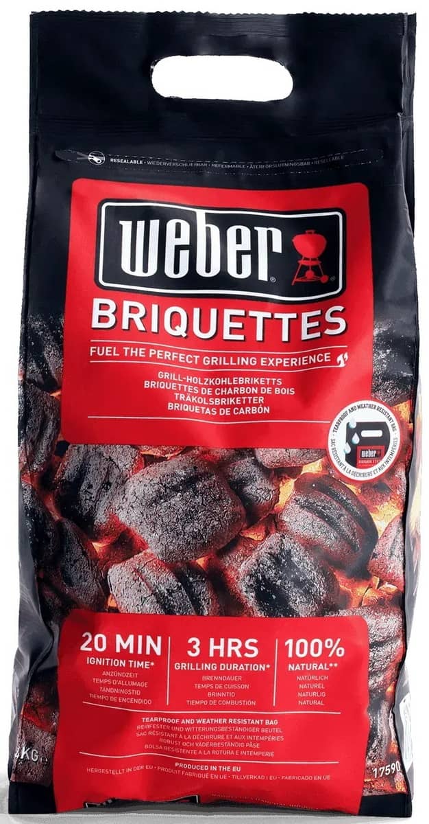Брикети вугільні Weber 4 кг для барбекю та гриля Брикети вугільні Weber 4 кг для барбекю та гриля