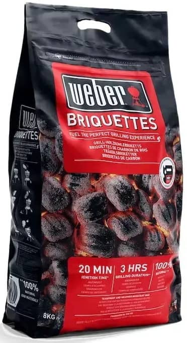 Брикети вугільні Weber 4 кг зі стабільним горінням Брикети вугільні Weber 4 кг зі стабільним горінням