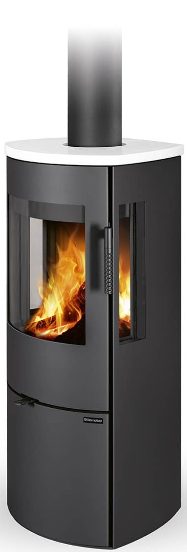 ROMOTOP PARLA 3S 10 — панорамний огляд полум’я з трьох сторін ROMOTOP PARLA 3S 10 — панорамний огляд полум’я з трьох сторін